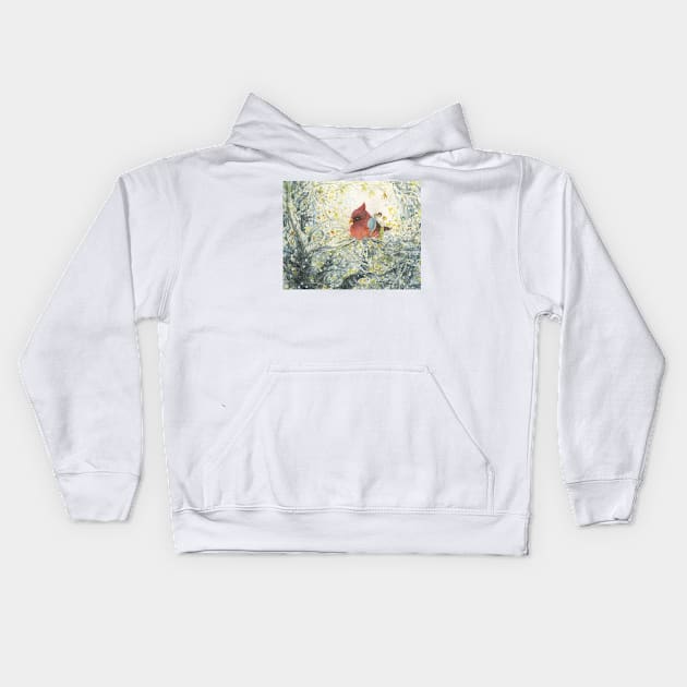 Cardinal Kids Hoodie by Alina Chau